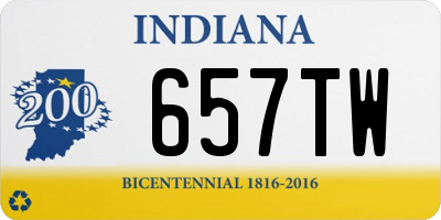 IN license plate 657TW