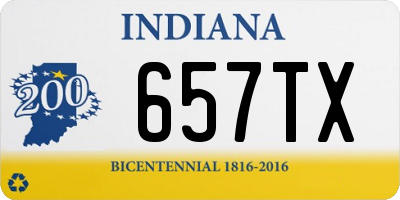 IN license plate 657TX