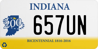 IN license plate 657UN
