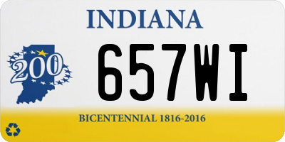 IN license plate 657WI