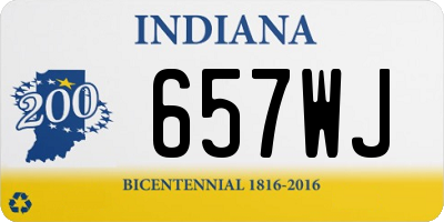 IN license plate 657WJ