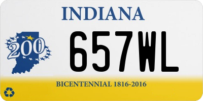 IN license plate 657WL