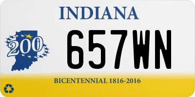 IN license plate 657WN