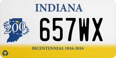 IN license plate 657WX