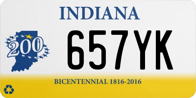 IN license plate 657YK