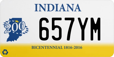 IN license plate 657YM