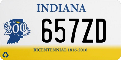 IN license plate 657ZD
