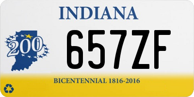 IN license plate 657ZF