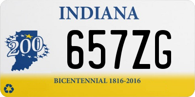 IN license plate 657ZG