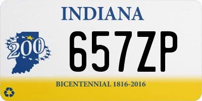 IN license plate 657ZP