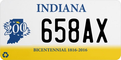 IN license plate 658AX