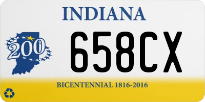 IN license plate 658CX