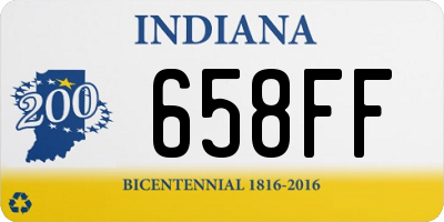 IN license plate 658FF