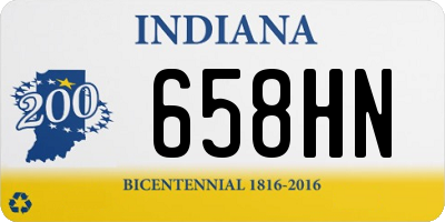 IN license plate 658HN