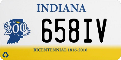 IN license plate 658IV