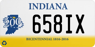 IN license plate 658IX