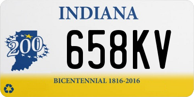 IN license plate 658KV
