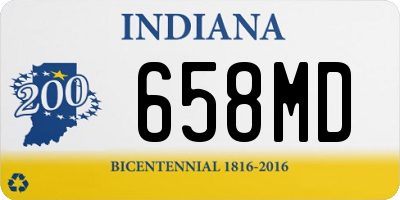 IN license plate 658MD