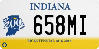 IN license plate 658MI