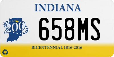 IN license plate 658MS