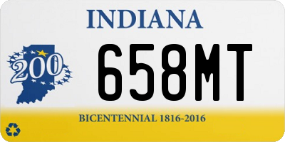 IN license plate 658MT