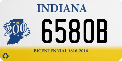 IN license plate 658OB