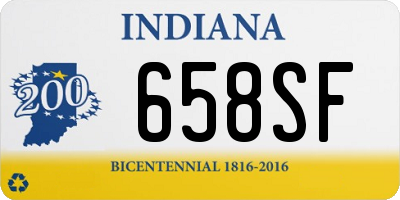 IN license plate 658SF