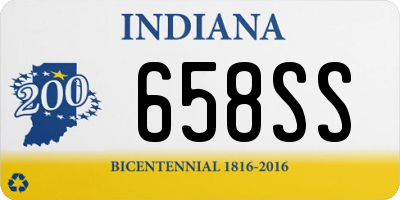 IN license plate 658SS