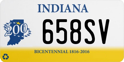 IN license plate 658SV
