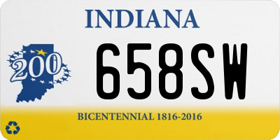 IN license plate 658SW
