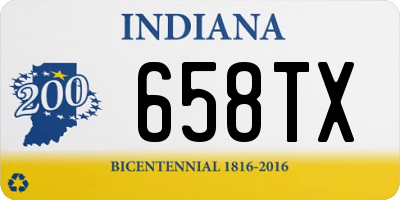 IN license plate 658TX