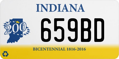 IN license plate 659BD