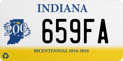 IN license plate 659FA