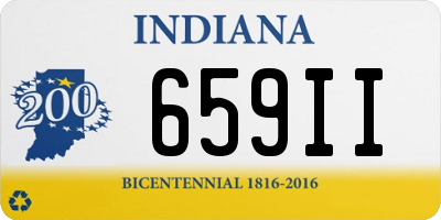 IN license plate 659II