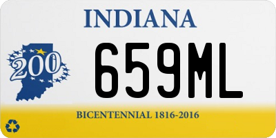 IN license plate 659ML