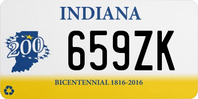 IN license plate 659ZK