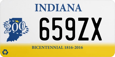 IN license plate 659ZX