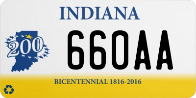 IN license plate 660AA