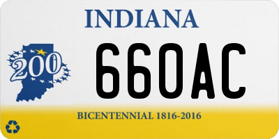 IN license plate 660AC