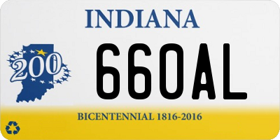IN license plate 660AL
