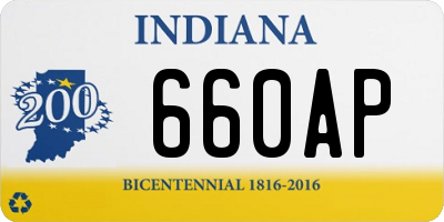 IN license plate 660AP