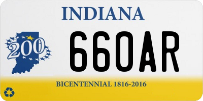 IN license plate 660AR