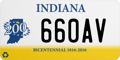 IN license plate 660AV