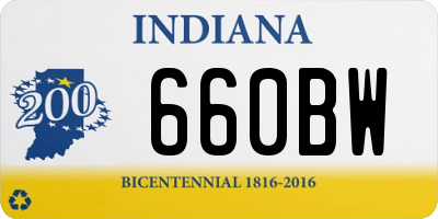 IN license plate 660BW