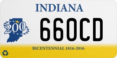 IN license plate 660CD