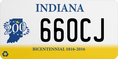 IN license plate 660CJ