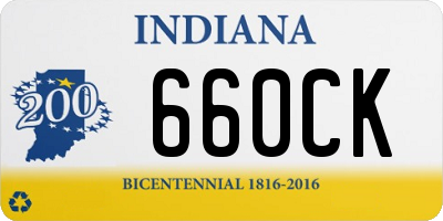 IN license plate 660CK