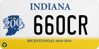 IN license plate 660CR