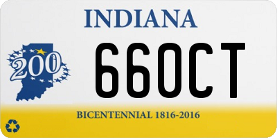 IN license plate 660CT