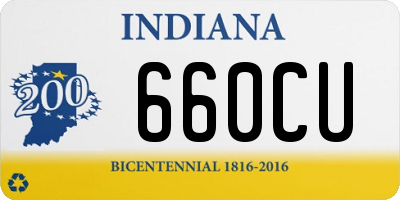 IN license plate 660CU